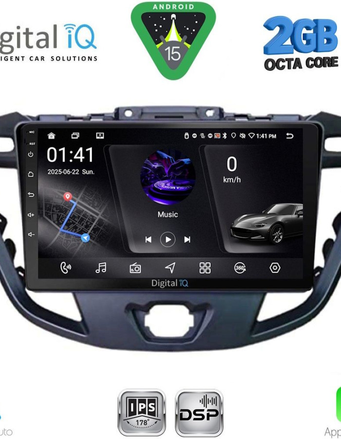 DIGITAL IQ RSF 4177_CPA (9inc) MULTIMEDIA TABLET for FORD TRANSIT CUSTOM | TOURNEO CUSTOM mod. 2013-2019