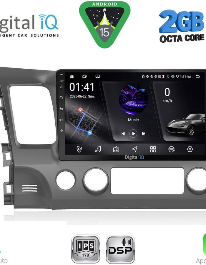 DIGITAL IQ RSF 4188_CPA (10inc) MULTIMEDIA TABLET for HONDA CIVIC 4D mod. 2006-2012