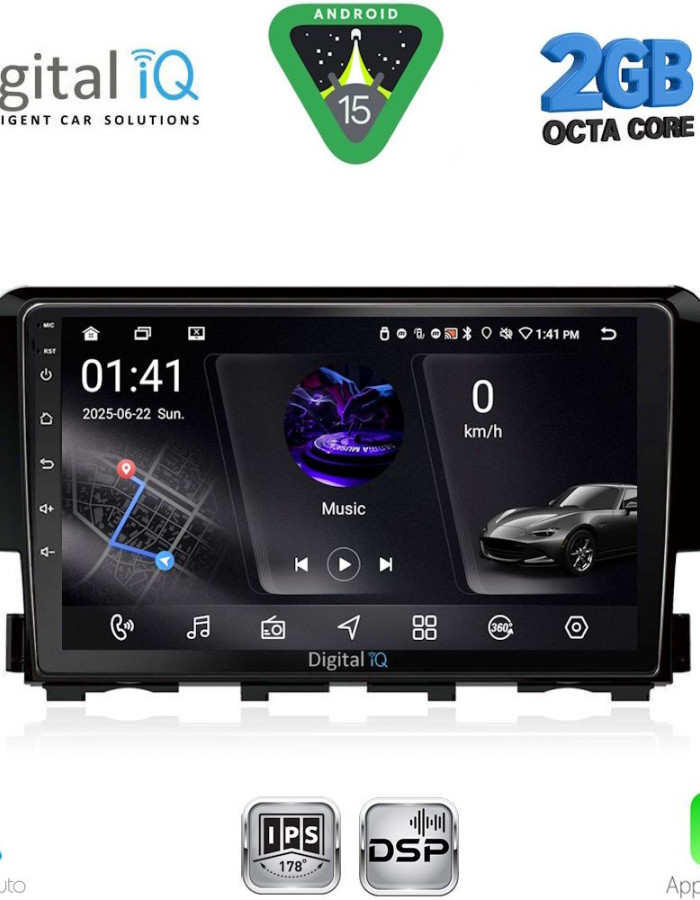DIGITAL IQ RSF 4191_CPA (9inc) MULTIMEDIA TABLET for HONDA CIVIC mod. 2016-2021