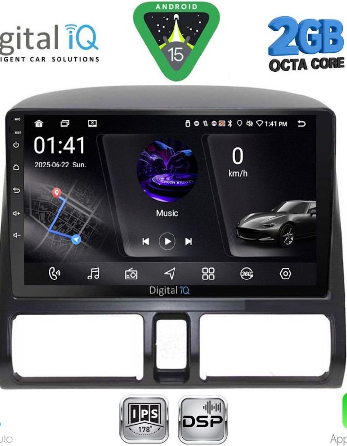 DIGITAL IQ RSF 4196_CPA CLIMA (9inc) MULTIMEDIA TABLET for HONDA CRV mod. 1996-2006