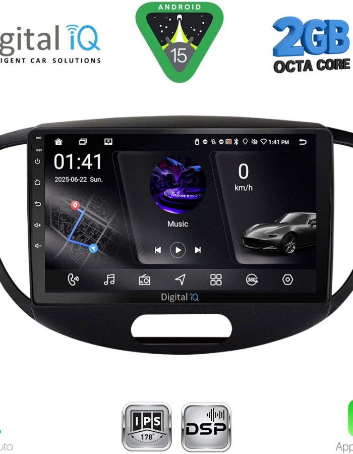 DIGITAL IQ RSF 4223_CPA (9inc) MULTIMEDIA TABLET for HYUNDAI i10 mod. 2008-2013