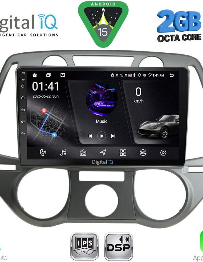 DIGITAL IQ RSF 4228_CPA A/C (9inc) MULTIMEDIA TABLET for HYUNDAI i20 mod. 2008-2012