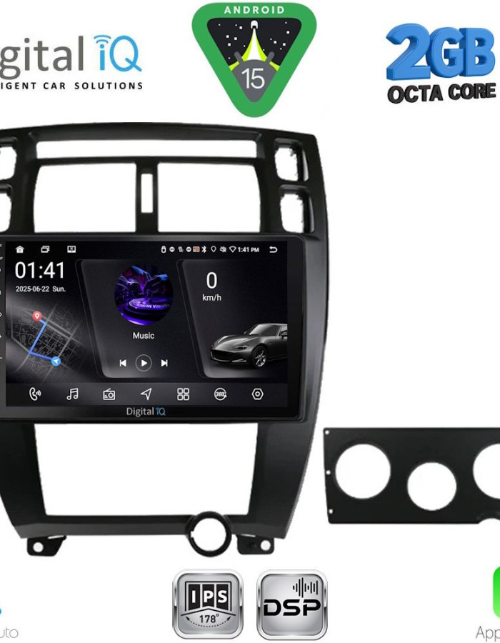 DIGITAL IQ RSF 4241BL_CPA (10inc) MULTIMEDIA TABLET for HYUNDAI TUCSON mod. 2004-2010 (BLACK)
