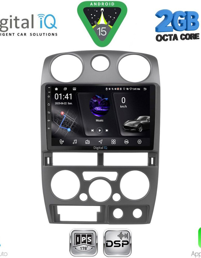 DIGITAL IQ RSF 4254GR_CPA (9inc) MULTIMEDIA TABLET for ISUZU D-MAX mod. 2008-2012 (GREY)