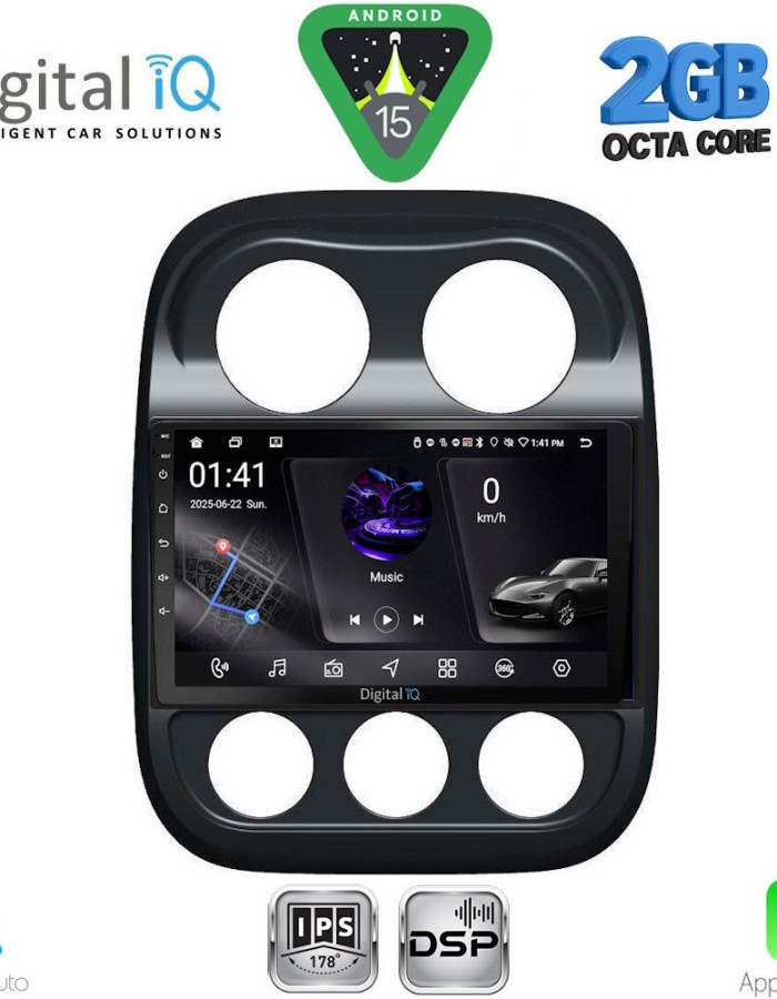 DIGITAL IQ RSF 4277_CPA (10inc) MULTIMEDIA TABLET for JEEP COMPASS - PATRIOT mod. 2007-2016