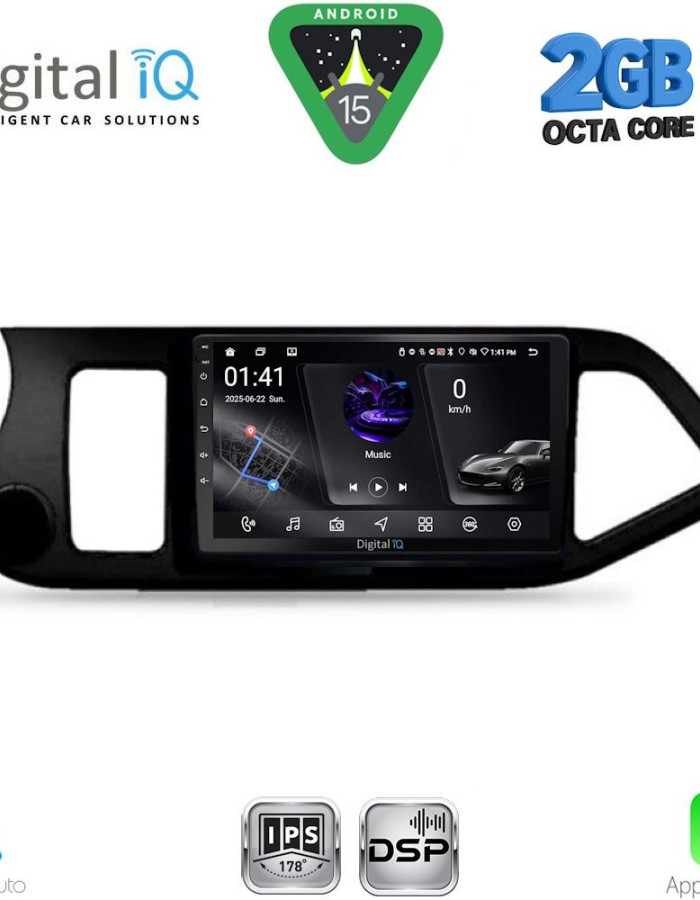 DIGITAL IQ RSF 4308_CPA (9inc) MULTIMEDIA TABLET for KIA PICANTO mod. 2011-2017