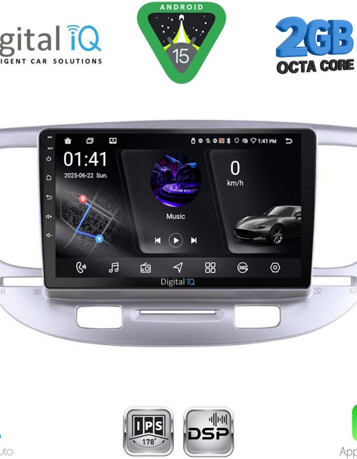 DIGITAL IQ RSF 4313_CPA (9inc) MULTIMEDIA TABLET for KIA RIO mod. 2005-2011