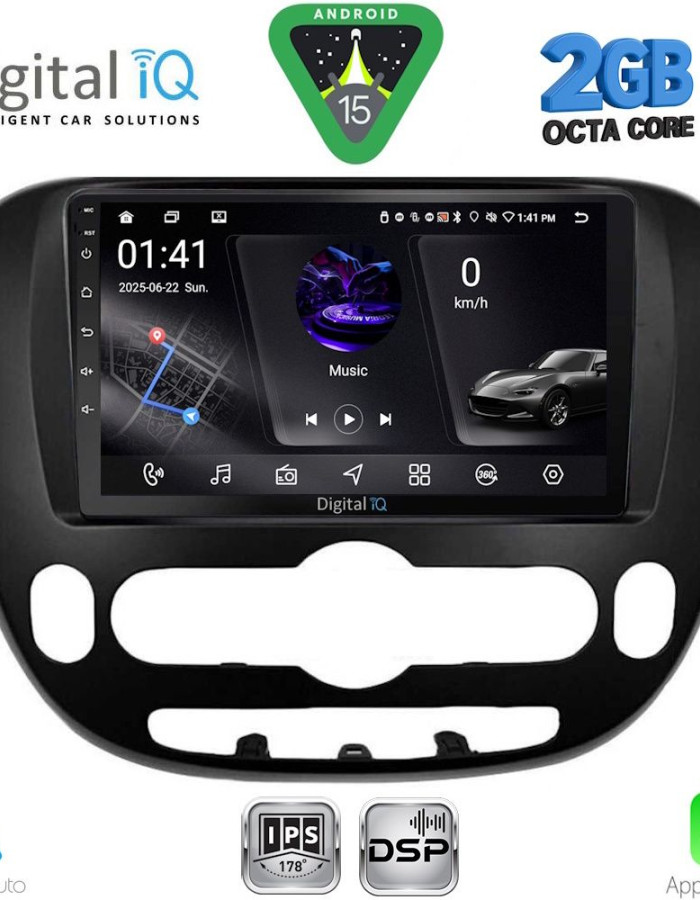 DIGITAL IQ RSF 4321_CPA (9inc) MULTIMEDIA TABLET for KIA SOUL mod. 2014-2025
