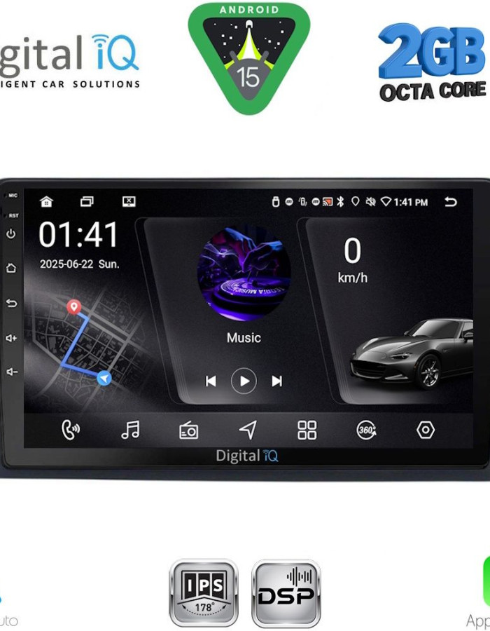 DIGITAL IQ RSF 4365_CPA (9inc) MULTIMEDIA TABLET for MAZDA 3 mod. 2003-2008