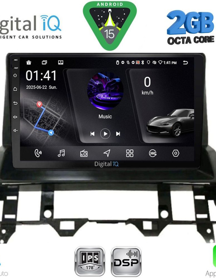 DIGITAL IQ RSF 4376_CPA DASH (10inc) MULTIMEDIA TABLET for MAZDA 6 mod. 2002-2008