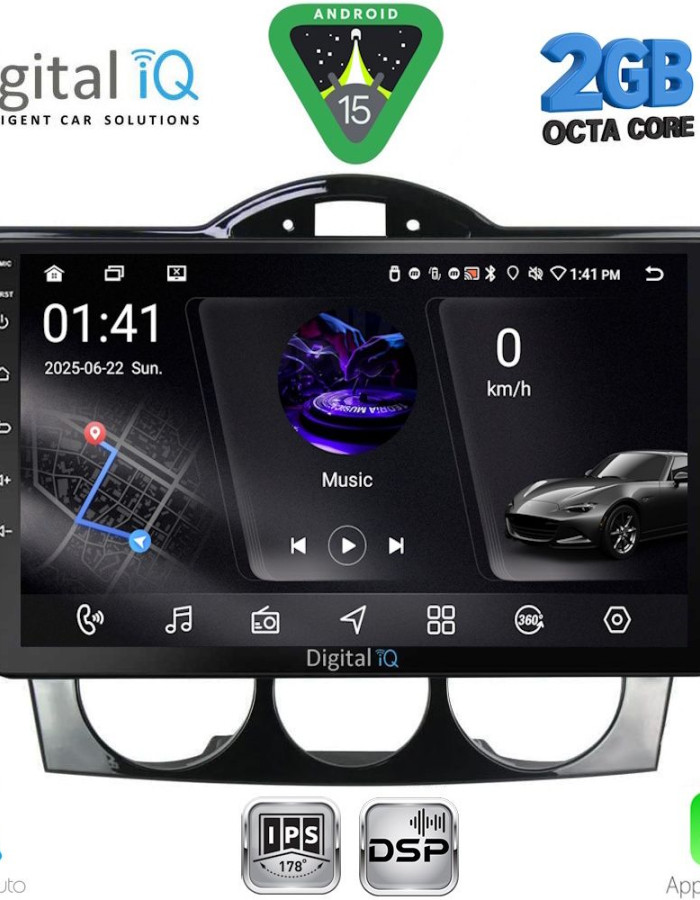 DIGITAL IQ RSF 4394_CPA (9inc) MULTIMEDIA TABLET for MAZDA RX8 mod. 2001-2008