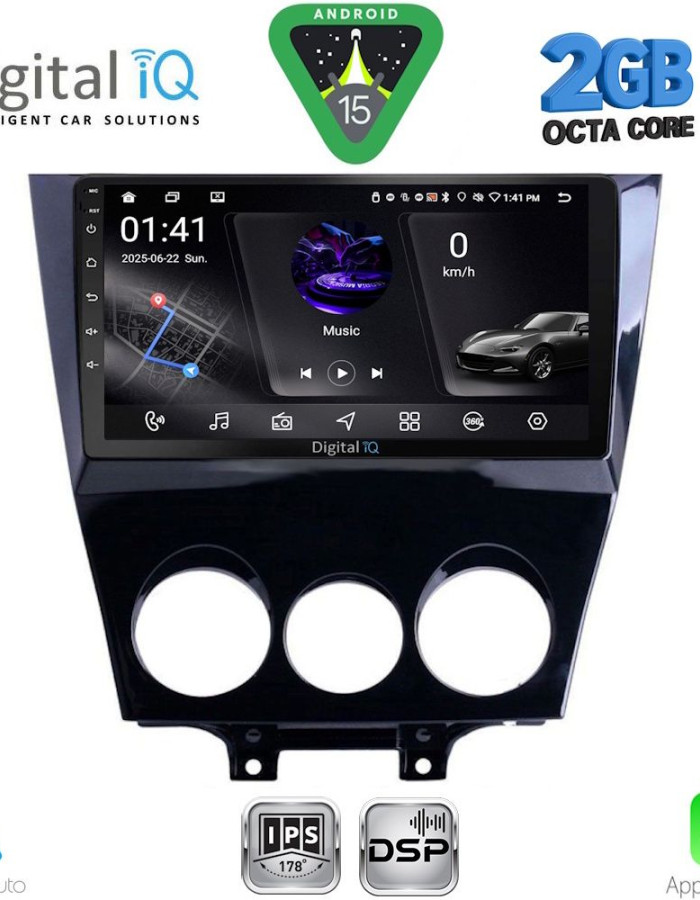 DIGITAL IQ RSF 4395_CPA (9inc) MULTIMEDIA TABLET for MAZDA RX8 mod. 2008-2014