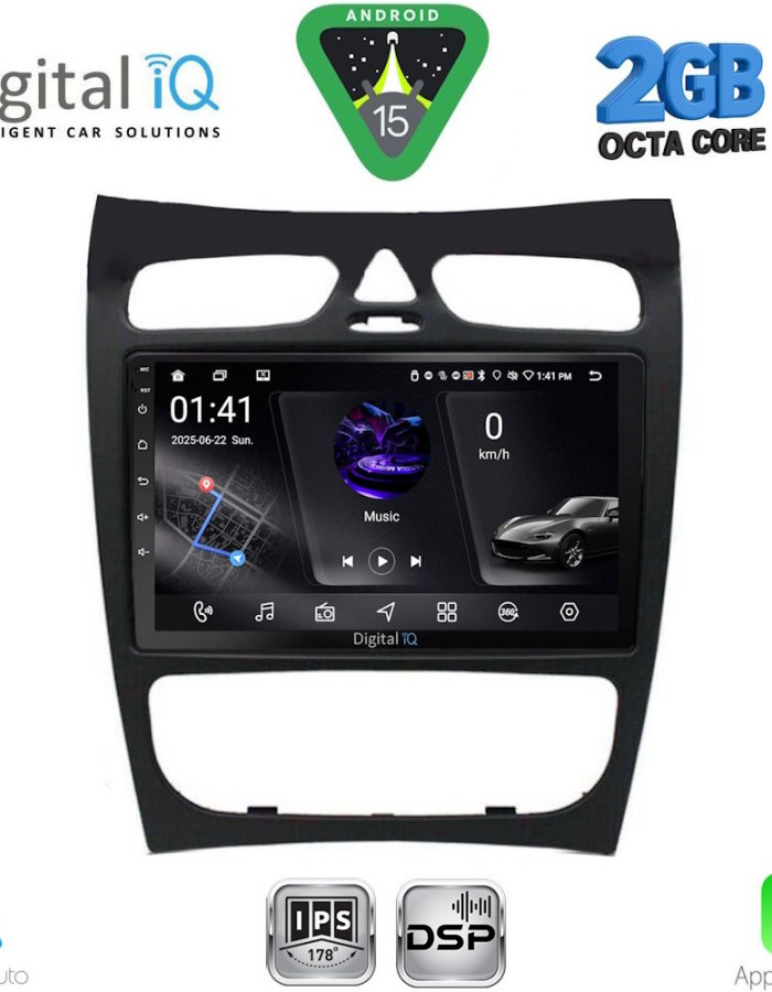 DIGITAL IQ RSF 4406_CPA (9inc) MULTIMEDIA TABLET for MERCEDES CLK (W209) mod. 2000-2004