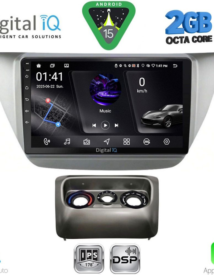 DIGITAL IQ RSF 4433_CPA (9inc) MULTIMEDIA TABLET for MITSUBISHI LANCER mod. 2000-2007