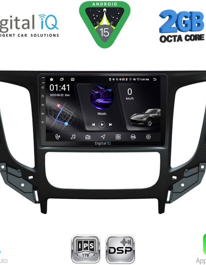 DIGITAL IQ RSF 4437_CPA CLIMA (9inc) MULTIMEDIA TABLET for MITSUBISHI L200 mod. 2015-2019 with CLIMA