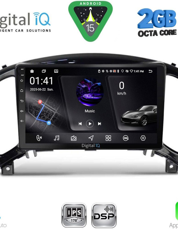 DIGITAL IQ RSF 4452_CPA (9inc) MULTIMEDIA TABLET for NISSAN JUKE mod. 2009-2020