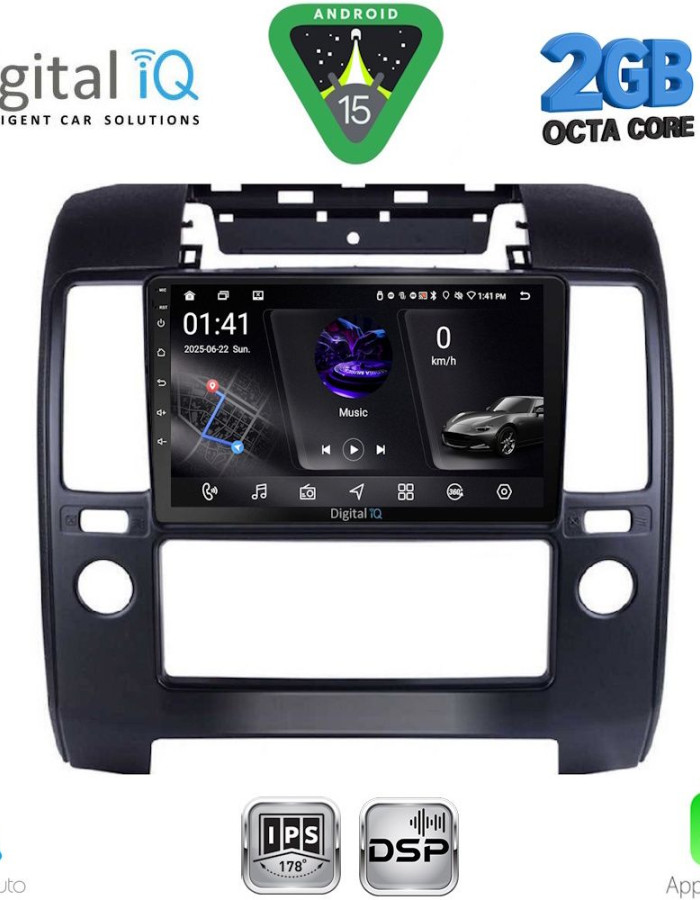 DIGITAL IQ RSF 4454_CPA A/C (9inc) MULTIMEDIA TABLET for NISSAN NAVARA D40 mod. 2006-2011 με A/C