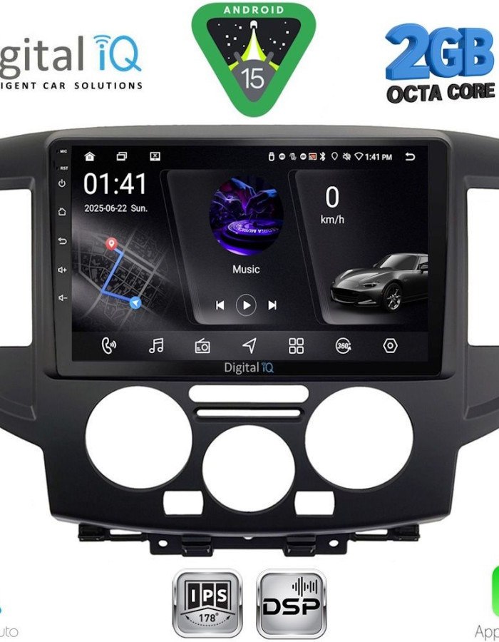 DIGITAL IQ RSF 4458BL_CPA (9inc) MULTIMEDIA TABLET for NISSAN NV 200 mod. 2009-2020 (BLACK)
