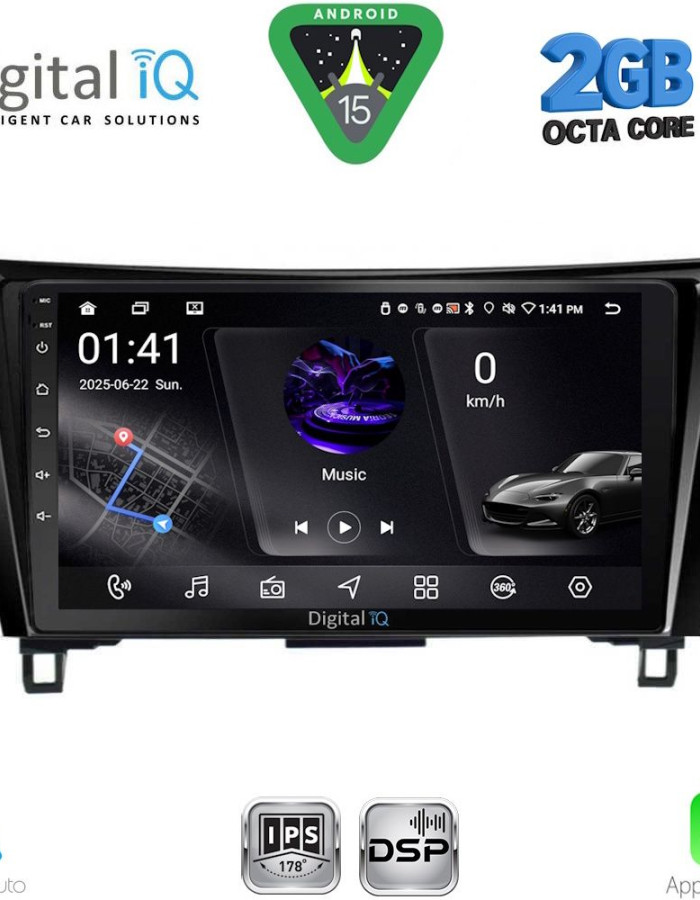 DIGITAL IQ RSF 4468_CPA (10inc) MULTIMEDIA TABLET for NISSAN QASHQAI - XTRAIL mod. 2014-2021