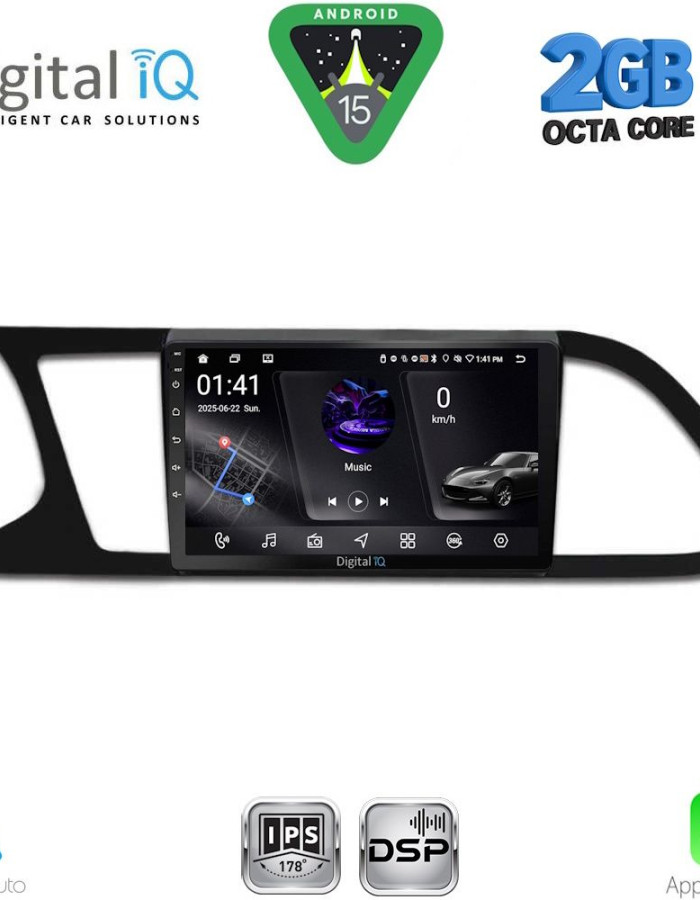 DIGITAL IQ RSF 4575_CPA (9inc) MULTIMEDIA TABLET for SEAT LEON mod. 2012-2021