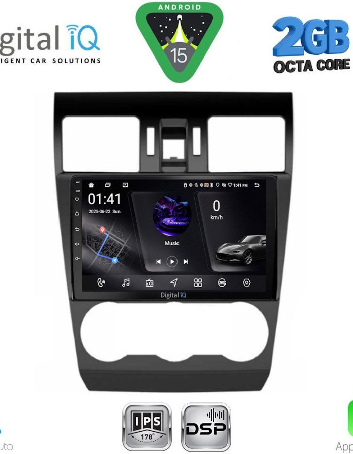 DIGITAL IQ RSF 4663_CPA (9inc) MULTIMEDIA TABLET for SUBARU FORESTER - IMPREZA - XV mod. 2013-2019