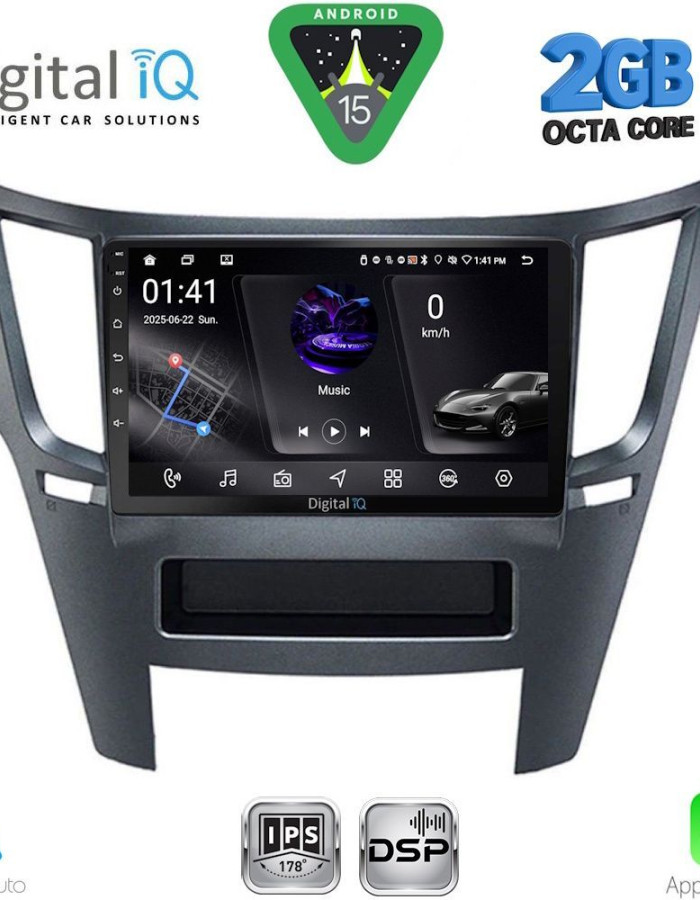 DIGITAL IQ RSF 4667_CPA (9inc) MULTIMEDIA TABLET for SUBARU LEGACY - OUTBACK mod. 2009-2014