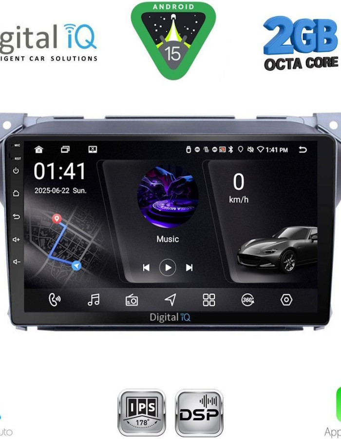 DIGITAL IQ RSF 4670_CPA (9inc) MULTIMEDIA TABLET for SUZUKI ALTO - NISSAN PIXO mod. 2009-2014
