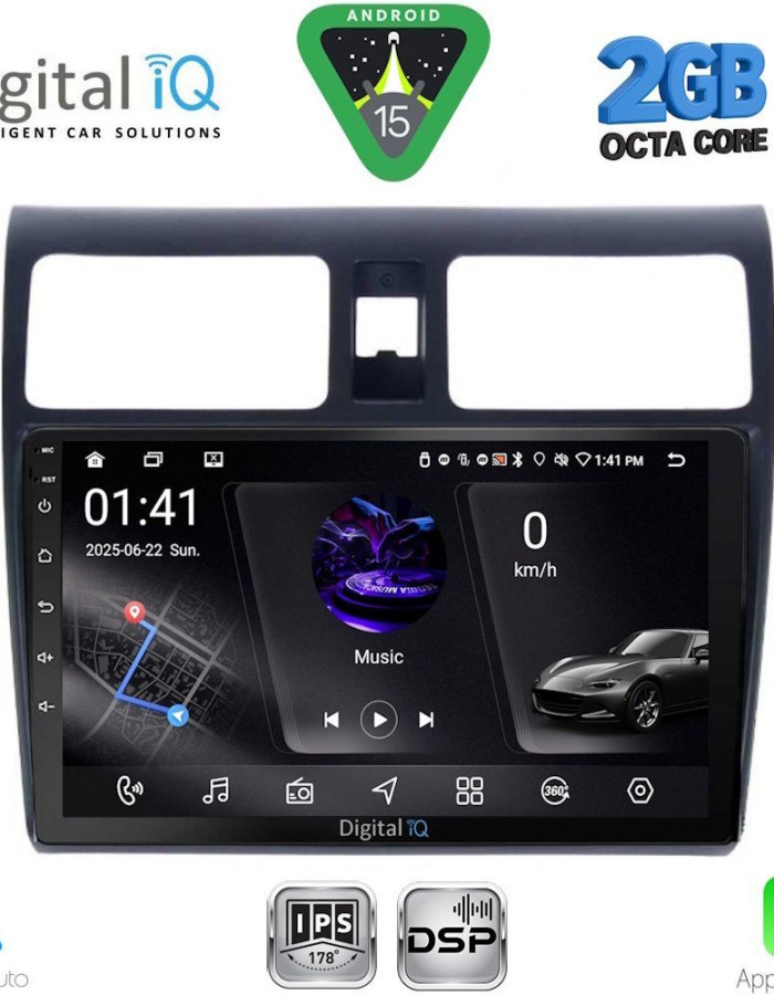 DIGITAL IQ RSF 4684_CPA (10inc) MULTIMEDIA TABLET for SUZUKI SWIFT mod. 2005-2011