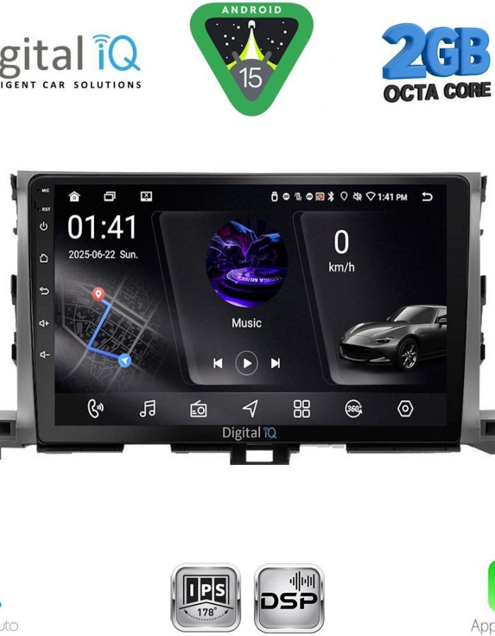 DIGITAL IQ RSF 4700_CPA (10inc) MULTIMEDIA TABLET for TOYOTA HIGHLANDER mod. 2014-2019