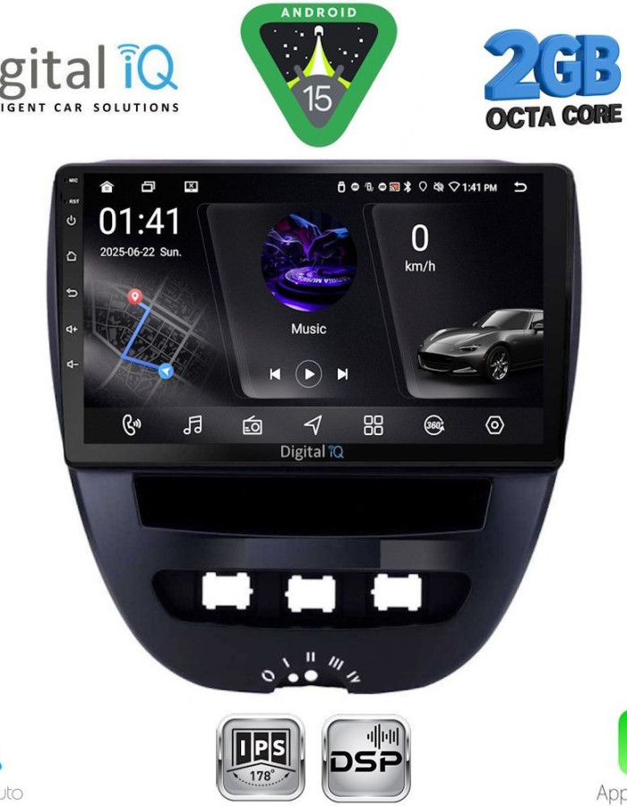 DIGITAL IQ RSF 4707_CPA (10inc) MULTIMEDIA TABLET for CITROEN C1-PEUGEOT 107-TOYOTA AYGO mod. 2005-2014