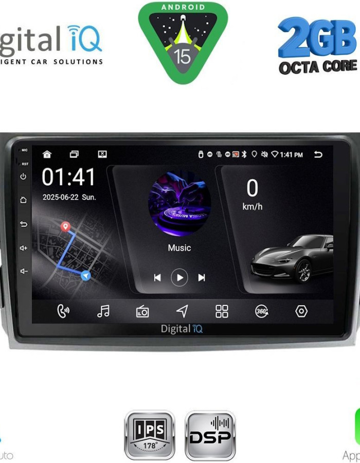 DIGITAL IQ RSF 4713_CPA (9inc) MULTIMEDIA TABLET for TOYOTA COROLLA 4D mod. 2006-2012