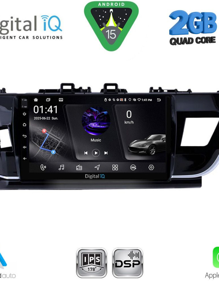 DIGITAL IQ RSF 4714BIG_CPA (10inc) MULTIMEDIA TABLET for TOYOTA COROLLA mod. 2013-2016
