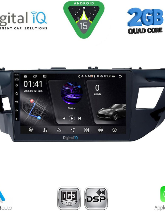 DIGITAL IQ RSF 4714MD_CPA (10inc) MULTIMEDIA TABLET for TOYOTA COROLLA mod. 2013-2016