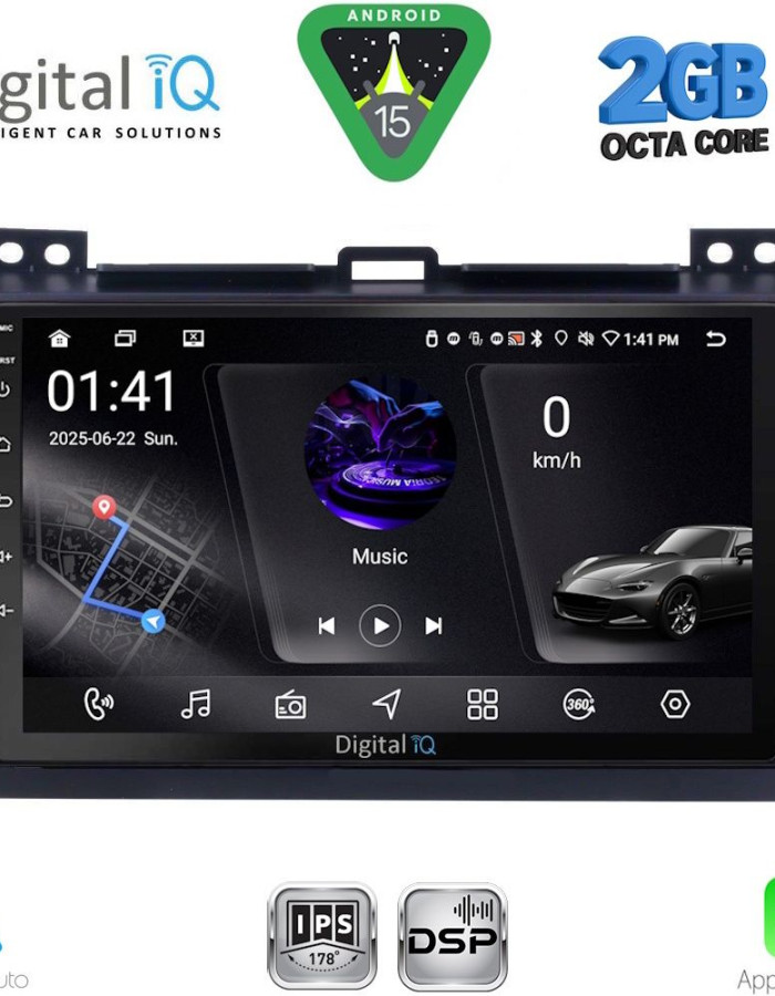 DIGITAL IQ RSF 4723_CPA (9inc) MULTIMEDIA TABLET for TOYOTA LANDCRUISER mod. 2002-2008