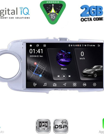 DIGITAL IQ RSF 4737SL_CPA (9inc) MULTIMEDIA TABLET for TOYOTA YARIS mod. 2011-2015 (SILVER)