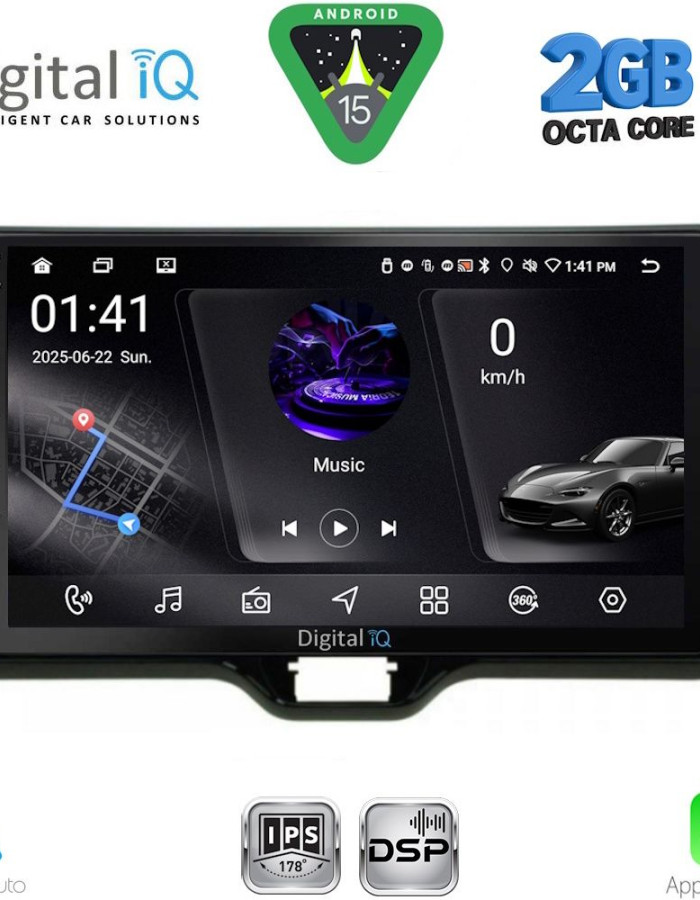 DIGITAL IQ RSF 4738_CPA (10inc) MULTIMEDIA TABLET for TOYOTA YARIS mod. 2020-2026 - MAZDA 2 mod. 2023-2026
