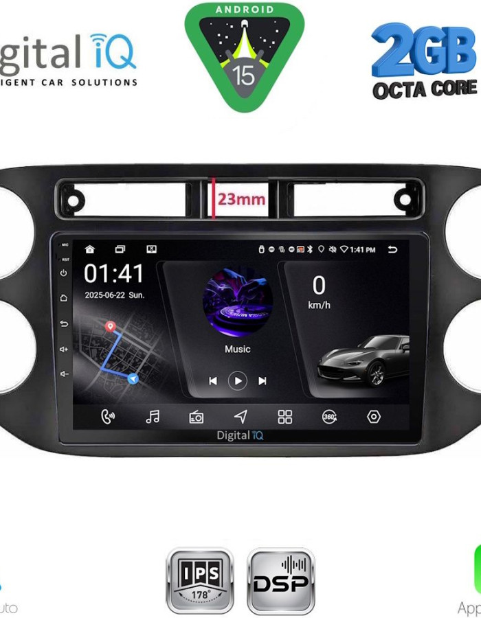 DIGITAL IQ RSF 4760BL_CPA (9inc) MULTIMEDIA TABLET for VW TIGUAN mod. 2011-2016 (BLACK)
