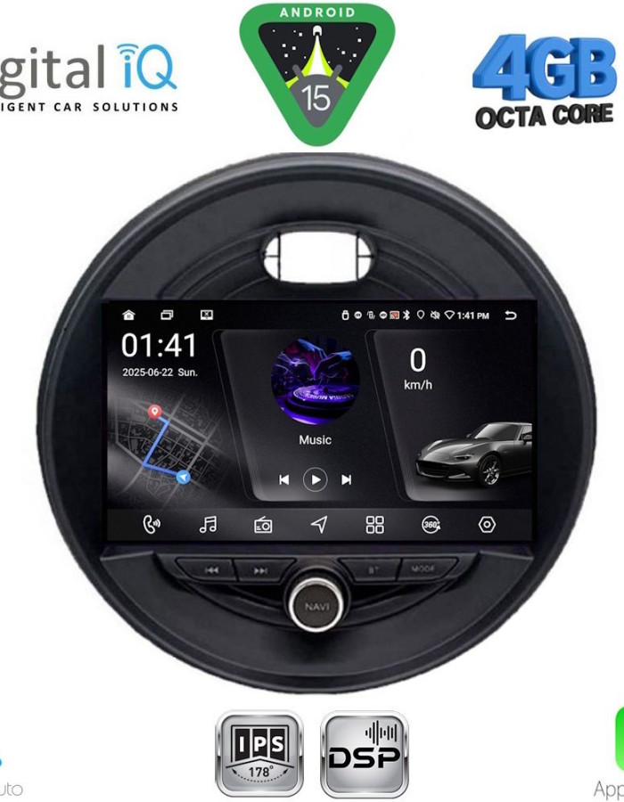 DIGITAL IQ RSG 6066_CPA (9inc) MULTIMEDIA TABLET for MINI COOPER (F55-56-F57) mod. 2015+ - CLUBMAN (F54) mod. 2016+ - ROADSTER (F59) mod. 2014+ - COUNTRYMAN (F60) mod. 2016+