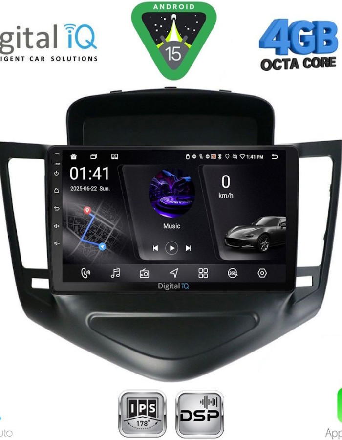 DIGITAL IQ RSG 6076_CPA (9inc) MULTIMEDIA TABLET for CHEVROLET CRUZE mod. 2008-2012
