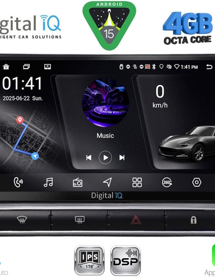 DIGITAL IQ RSG 6093H_CPA (9inc) MULTIMEDIA TABLET for CITROEN C3 - DS3 mod. 2016-2024 with High Version