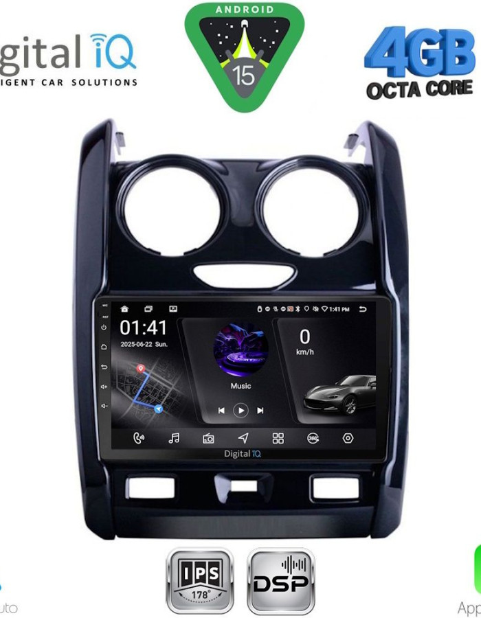 DIGITAL IQ RSG 6103_CPA (9inc) MULTIMEDIA TABLET for DACIA DUSTER mod. 2012-2019