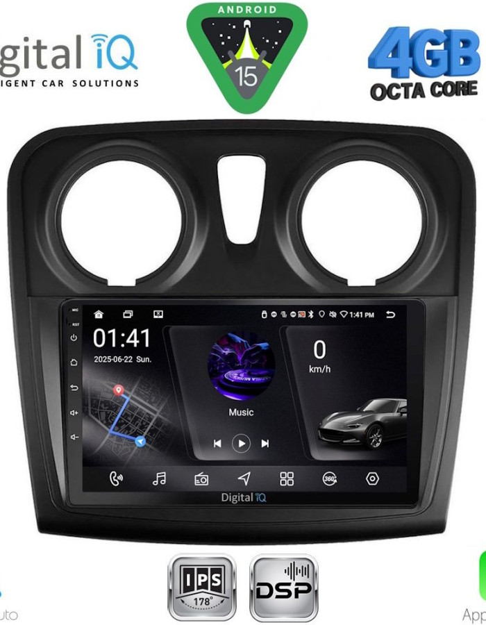DIGITAL IQ RSG 6108_CPA (9inc) MULTIMEDIA TABLET for DACIA LOGAN – SANDERO mod. 2012-2019
