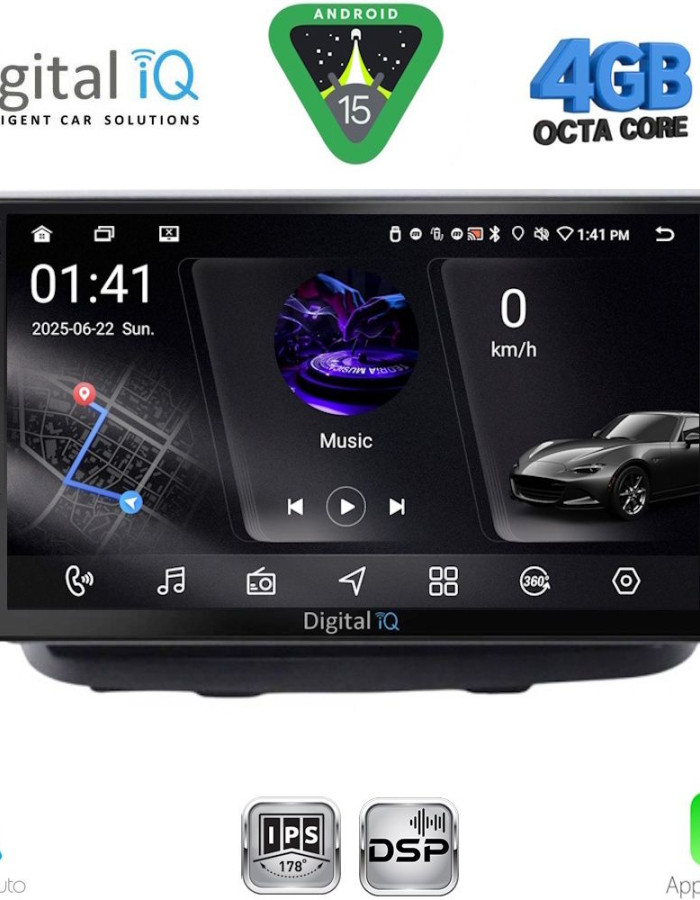 DIGITAL IQ RSG 6135_CPA (10inc) MULTIMEDIA TABLET for FIAT DOBLO mod. 2002-2009