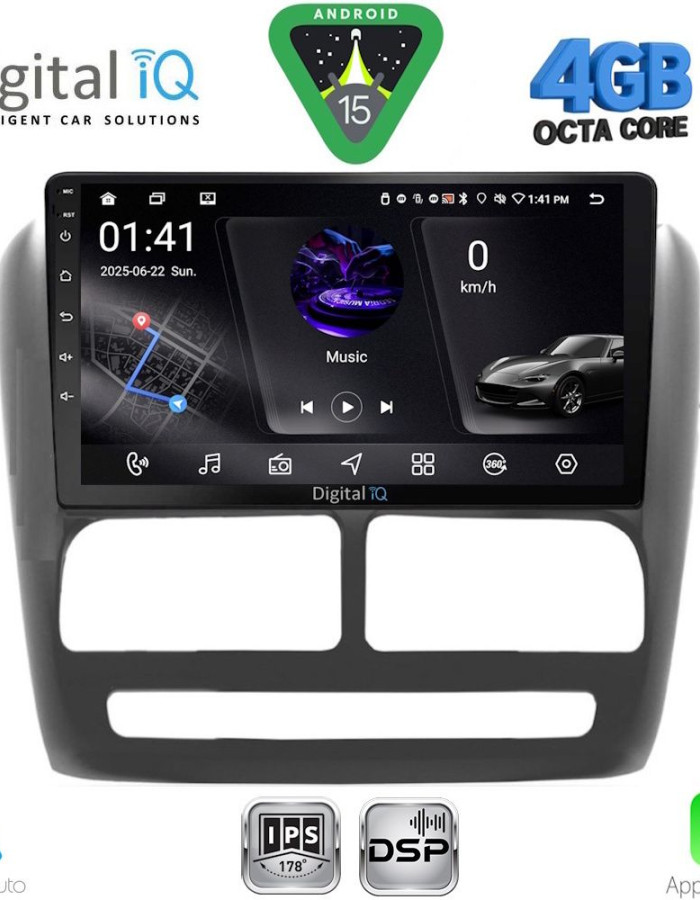 DIGITAL IQ RSG 6137_CPA (9inc) MULTIMEDIA TABLET for FIAT DOBLO mod. 2010-2015