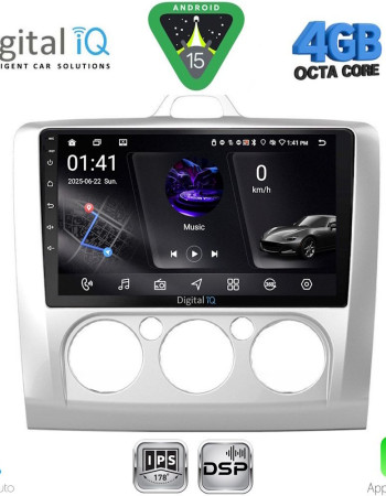 DIGITAL IQ RSG 6156SL_CPA A/C (9inc) MULTIMEDIA TABLET for FORD FOCUS mod. 2005-2012 (SILVER)