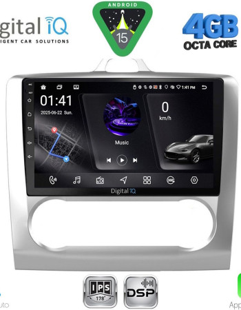 DIGITAL IQ RSG 6156SL_CPA CLIMA (9inc) MULTIMEDIA TABLET for FORD FOCUS mod. 2005-2012 (SILVER)