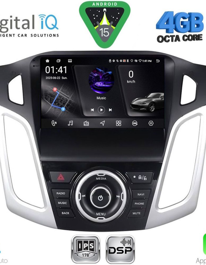 DIGITAL IQ RSG 6157_CPA (9inc) MULTIMEDIA TABLET for FORD FOCUS mod. 2011-2018