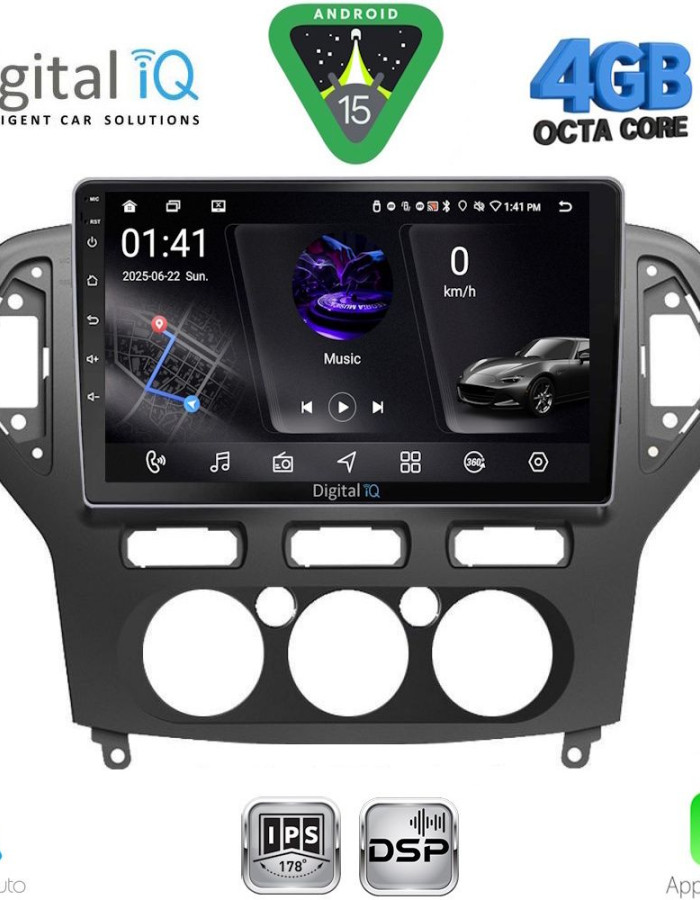 DIGITAL IQ RSG 6162_CPA A/C (10inc) MULTIMEDIA TABLET for FORD MONDEO mod. 2007-2011