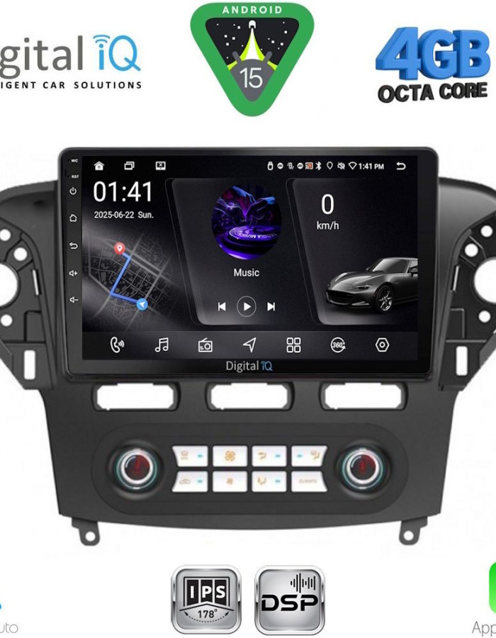 DIGITAL IQ RSG 6163_CPA CLIMA (10inc) MULTIMEDIA TABLET for FORD MONDEO mod. 2011-2013