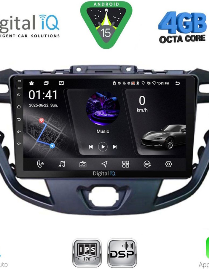 DIGITAL IQ RSG 6177_CPA (9inc) MULTIMEDIA TABLET for FORD TRANSIT CUSTOM | TOURNEO CUSTOM mod. 2013-2019